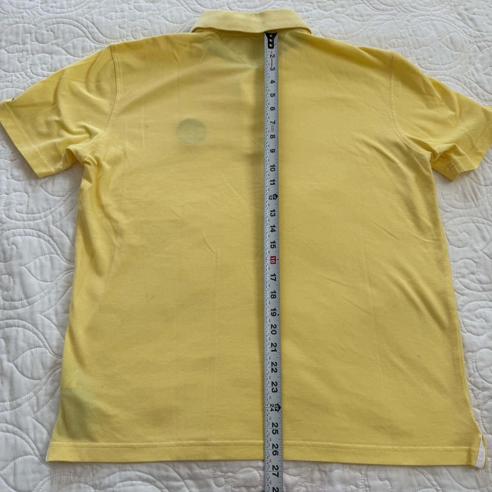 Tommy Hilfiger Golf Polo Shirt Butter Yellow Montauk Downs Hamptons Mens Lrg EUC - Picture 7 of 9